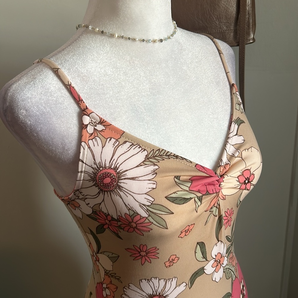 Ambiance Women’s Summer Spring Floral Sleeveless Stretch Slip Sundress